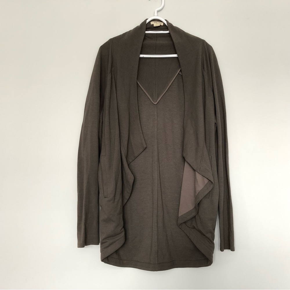 Helmet Lang draped cardigan gray/beige women’s large